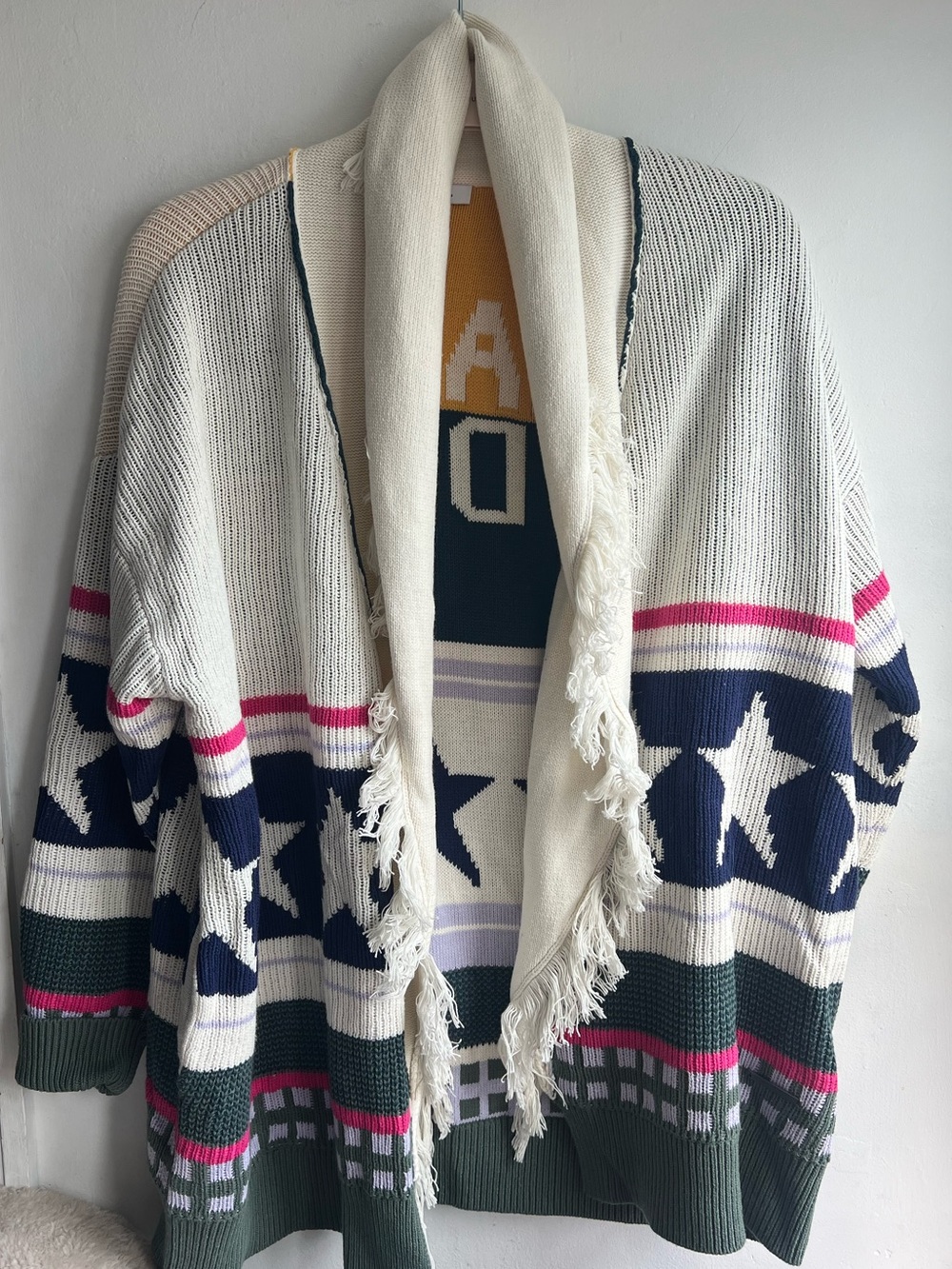 Peace Love World Happy Day Cardigan coat L